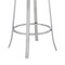 Armen Living Cherie Contemporary 30" Bar Height Barstool in Brushed Stainless Steel Finish and Gray Faux Leather LCCHBABSGR30 - alternate 5